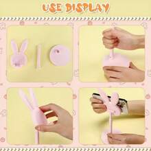 Little Rabbit Mobile Phone Stand, Height Adjustable, Suitable For Live Streaming And Video Shooting, Cute Decorative Base, Lightweight Design, Ergonomic Support, No Need For Handheld Smartphone Holder, Suitable For Mobile Photographers And Social Media Creators