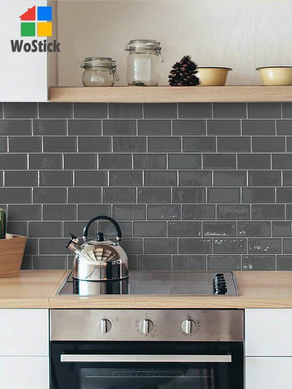 WoStick Adesivo 3D à prova d'água para cozinha, 1 peça, adesivo de parede removível para cozinha, adesivos, decalque de parede, decalque de vinil para decoração de casa, itens de decoração de primavera para renovar sua casa, adesivos de decoração Rama para decoração de cozinha