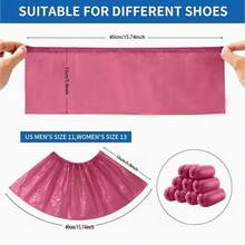 100 chiếc/gói Bọc Giày Dùng Một Lần - Bọc giày không cổ cao chất lượng cao, bảo vệ chân dùng một lần, thích hợp cho bệnh viện, phòng thí nghiệm, vệ sinh, gia đình - Phù hợp với cỡ giày nam US 11 và nữ US 13 (cỡ giày nam/nữ) - Bọc giày hợp vệ sinh, thích hợp sử dụng trong nhà/ngoài trời, bọc giày dùng trong bệnh viện, thiết kế ôm sát. - Nhiều màu - Xem 9