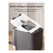 Caja de para Gatos Plegable, Arenero Cerrado para Gato con Tapa, Equipada con luz y Bolsa Desodorante y Pala para, Litter Box Resistente Olores y Salpicaduras Box - Gris - Ver 7