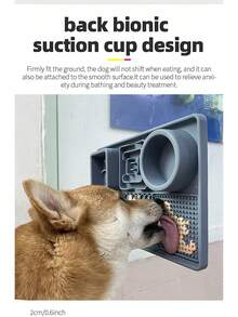 Silicone Non-Slip, Waterproof, Easy To Clean, Multi-Function Suction Cup Pet Bowl, Anti-Spill, Cat & Dog Food Dish