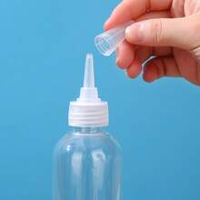 防漏尖头分配瓶 - 塑料旅行装乳液、精华液和精华素容器 | 易于挤压、可密封的分装瓶 - 彩色 - 查看 3