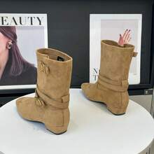 Women Western Boots - 駝色 - 查看 5