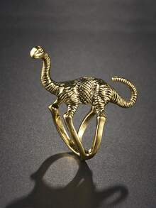 1pc Vintage Fierce Dinosaur Alloy Ring, Jewelry For Everyday, Party, Halloween