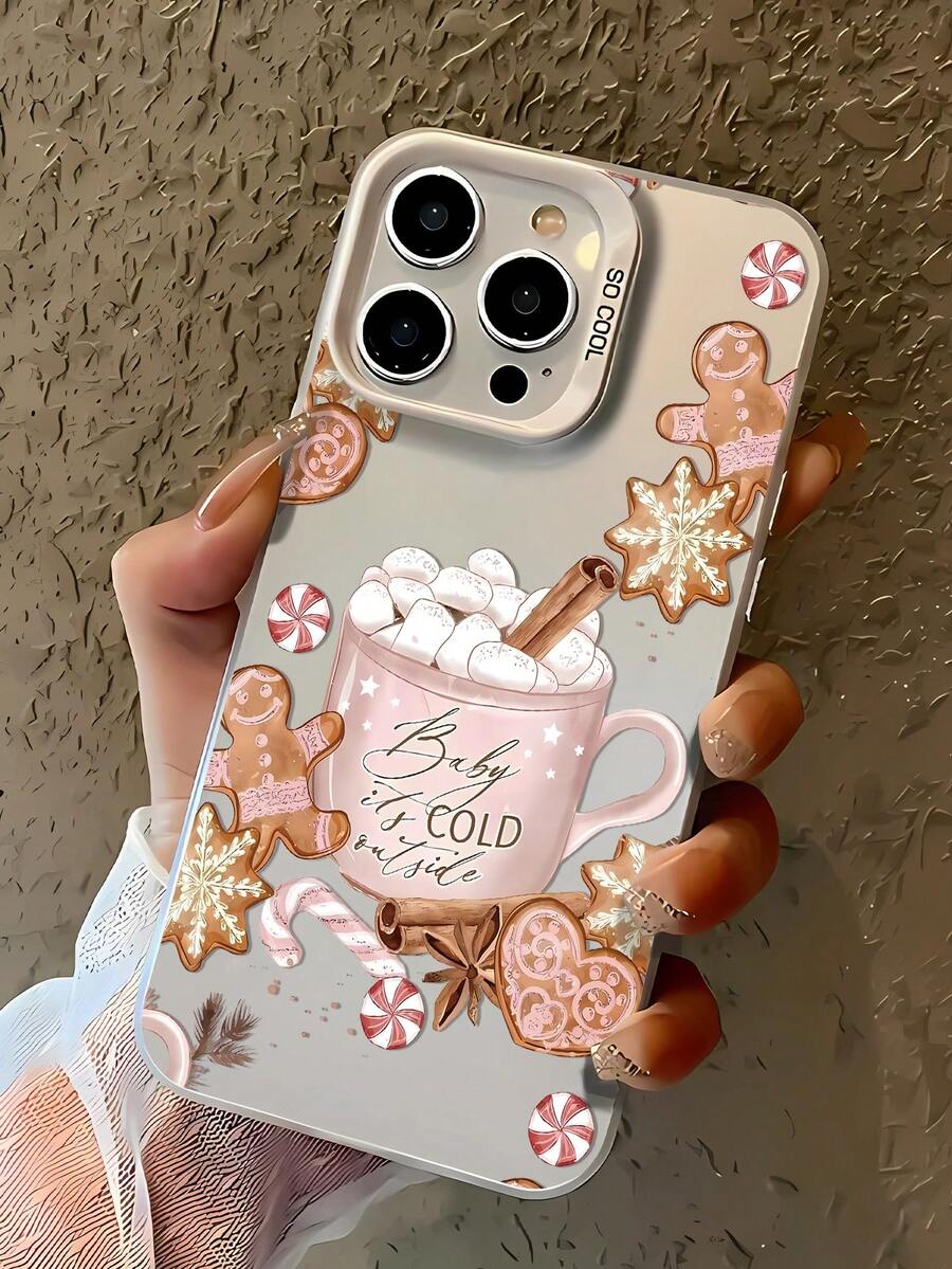 1pc Fashionable Personalized Autumn Christmas Graphic Patchwork Pattern White & Colorful IMD Shockproof Anti-Fingerprint Full Coverage Phone Case Compatible With IPhone 16/16Pro/16Plus/15/15ProMax/15Pro/11/12/13/14ProMax/11Pro/11ProMax/12Pro/12ProMax/13Pro/13ProMax/14Pro/14ProMax/16ProMax/16/16Pro/16Plus, Minimalist Creative Soft Case - Multicolor - View 1
