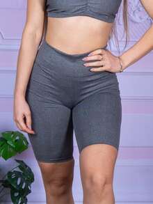 Women Sports Shorts - Grey - View 4