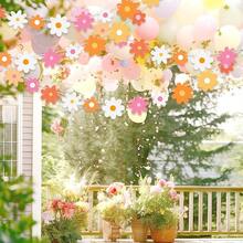 Henoyso 5 Pack Daisy Boho Party Decorations Daisy Banner Garland Groovy Hippie Flower Cutouts For Summer Wedding Birthday Shower Retro Party Favor Supplies Pastel Colors# DOUYYY