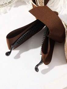 Ribbon Bow Banana Hair Clips For Women Girl,1PC Vertical Ponytail Claw Clip Korean Style Bowknot Ponytail Claw Large Banana Clip For Thick Hair Accessories, Claw Clips, Hair Claws, Hair Slide, Hair Barrettes