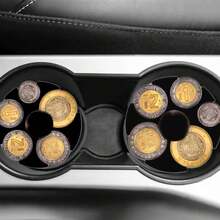 Organizador de Monedas para Auto, Dispensador de Monedas con Medidor, Soporte para Peso Mexicano
