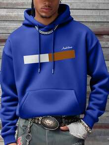 Men's Minimalist Printed Hoodie Sweatshirt