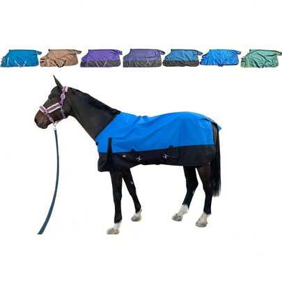 TGW RIDING 1200D Waterproof, Windproof & Breathable Horse Rain Sheet, 0g Filling, Double Front Closures With Belly Straps And Leg Straps, Perfect For All-Season Rain Protection