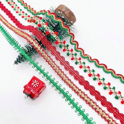 Fashionable Holiday Decorative Lace, Assorted Christmas Craft DIY Supplies