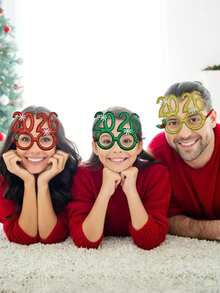 1/2 pezzi Cornice per foto di Natale 2026 Fascia per capelli Accessorio per capelli Decorazione per feste di Natale Regalo di Natale - Multicolore - Visualizzare 3