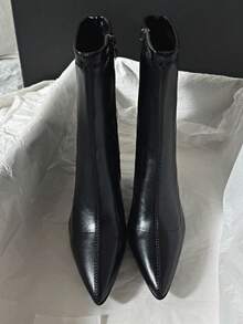 Fall/Winter 2025 New Arrival French Style Pointed Toe Thin Heel Slim Fit Ankle Boots, Minimalist Design For Commuting, Women,Kitten Heels