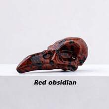 1pc Unique Marbling Patterns & Pocket-Sized Home/Office/Jewelry Decoration Gift, Skull Decoration, Office Ornament, Artistic Sculpture, Artisan Carving, Miniature Sculpture, Home Stylists Halloween Gift