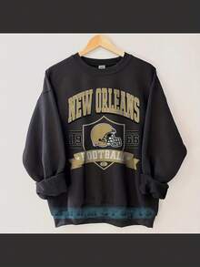 New Orleans Football Sweatshirt, Vintage American Crewneck, Football Fan Gifts, Game Day Football Shirt, Custom Football Sweatshirt