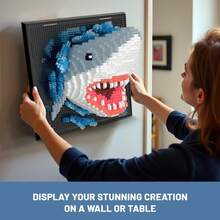 2170 buc/1930 buc Set de blocuri de construcție 3D cu tematică rechin, decorare pentru camera de zi, dormitor, birou, cadou potrivit pentru Crăciun, Anul Nou, Halloween, ziua de naștere