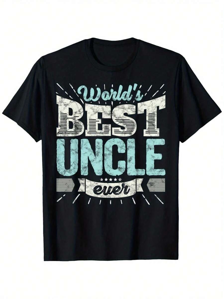 Camiseta de regalo para tías geniales: la mejor camiseta familiar del mundo, camiseta de verano de manga corta, cómoda y versátil, camisetas para hombres, ligeramente elástica, 100% algodón, tallas S-XXXL - Negro - Ver 1