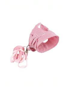 1 Stück kleine Haustier Karomuster Kleidung Ausgang Leine, Frühling und Sommer bequeme zweibeinge Kleidung für Nerz, Kaninchen, Igel, Brustgurt Ausgang Leine