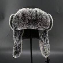 1 Pc Imitation Sheepskin Hat Snow Imitation Fox Grass Hat Dad Middle Aged Ear Protection Hat - màu nâu - Xem 5