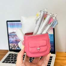 1 Glückskatzen Stifthalter Aufbewahrungsbox Ornament, Büroartikel Computer Schreibtisch Dekoration kreative Großraumkapazität Geburtstagsgeschenk, Rückkehr zur Schulsaison Studentengeschenk, Schulmaterial, Schulmaterial für Mädchen, Schreibtischzubehör, Federmappe, Artikelträger, Büroset, Organisationsartikel