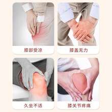 1 件羊毛护膝，加厚仿兔毛保暖护膝，适用于关节炎，骑行护膝 - 彩色 - 查看 5