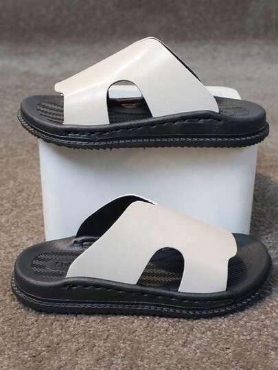 Kids' Flat Non-Slip Slippers, Girls & Boys Casual Comfortable Fashion Sandals, Convenient Indoor Slides