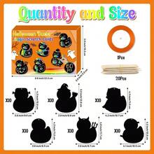 CY2CSIDE Halloween Duck Scratch Cards - 60PCS Halloween Duckies Ornament Scratch Card Set Duck Magic Arty Color Kit School Party Activity Party Favors - Vịt Halloween - Xem 5