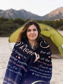 Plaid Flannel Blanket, A Heartfelt Birthday Gift From Daughter To Parents, Super Soft & Lightweight, Ideal For Father's Day, Mother's Day, Sofa Gift