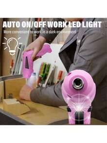 1件/8件/47件套可充电无线电动螺丝刀套装 - 旋转工具套装，包含多功能迷你电钻、LED灯和便携箱 - 非常适合DIY、家居维修和木工项目，3.6V无绳电动螺丝刀套装，带LED照明，适合家庭DIY - 彩色 - 查看 10