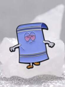 Pin Toallin de Acero Inoxidable broche - azul real - Ver 2