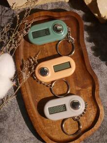 1pc/5pcs/10pcs New Key Chain Counter, Ramadan, Christmas, Halloween, Holiday, Key Chain Electronic Manual Button Counter, Compact Mini Portable Ring Counter - Multicolor - View 3