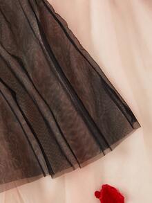 2pcs Women's Sexy Nightgown & Robe Set, Sheer Mesh Floral Design, Adjustable Spaghetti Straps Lingerie Dress Set