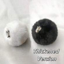 Rabbit Tail Costume Prop, Cute Bunny Mom Role Play Prop, Party Outfit Accessory, Fluffy Pom Pom Brooch, Holiday Gift, Halloween, Halloween Accessory - Multicolor - View 28