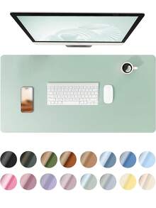 2025 Weihnachtsdekorationen Leder Schreibtischunterlage, Mauspad, Nicht-Computer-Matte für den Schreibtisch, PU-Leder Büroschreibtischunterlage für Zuhause & Büro, Laptop Schreibtischauflage für Tastatur und Maus (Dicke 1mm)