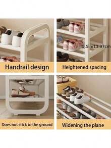5-Tier Shoe Rack, Easy-To-Assemble Multi-Layer Shoe Rack - Freestanding Shoe Rack, Suitable For Rental Homes, Entryways, Hallways, Bedrooms, Bathrooms, Offices, Living Rooms - 白色 - 查看 4
