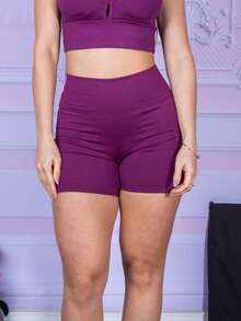 Women Sports Shorts - Morado - Ver 1