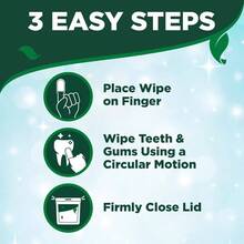 Toallitas para Dedos de Cuidado Dental Reduce la Placa y refresca el Aliento Toallitas de Limpieza de Dientes para Perros y Gatos 50 toallitas Desechables - inicial - Ver 6