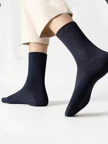2-20 双老年人宽松透气袜子，宽版舒适中筒袜，女士加大码，秋季袜子 - 彩色 - 查看 4