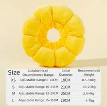 向日葵黄伊丽莎白项圈 柔软猫狗绝育羞耻项圈 防舔防抓宠物颈圈 - 彩色 - 查看 7
