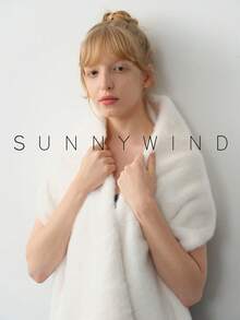 1件女士纯色时尚蓬松披肩，适合新娘、晚宴以及秋冬季日常穿着。 - 白色 - 查看 5