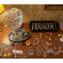 SALEMystery Jewelry Jar 25.4fl Oz, Surprise Vintage Jewelry Jar Mystery, Gift Jewelry Set Multi Style Including Earrings Necklaces Bracelets/Anklets Rings Kracelet, Unique Birthday Gifts Her (45-50) - 1 - 查看 5