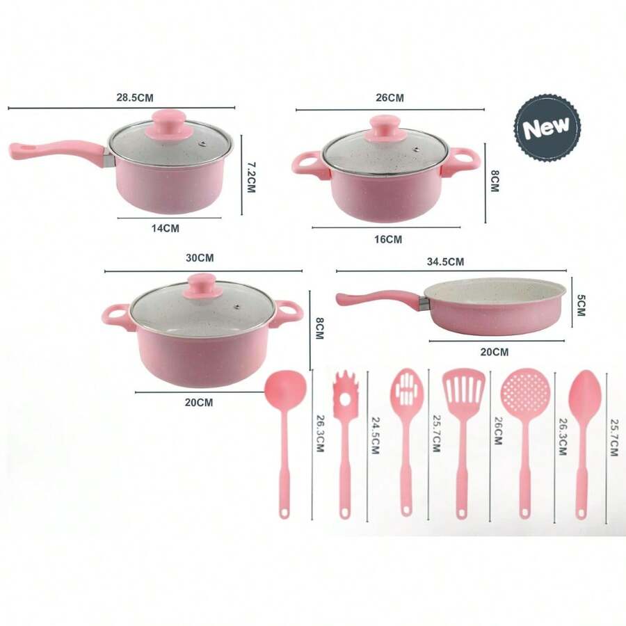 Wielofunkcyjny, 13-częściowy zestaw, zawierający garnki i patelnie. Można go używać do gotowania, duszenia, gotowania na parze i smażenia. Nadaje się do domowych kuchni, restauracji, kursów gotowania itp.