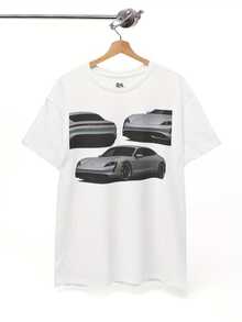 Taycan Turbo S Shirt  Electric Car T-Shirt  Futuristic EV Performance Graphic Streetwear Gift - Style 5 - View 1