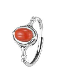 7*5mm Natural Gems Moonstone/Opal Stone Ring Aquamarine/Garnet/Diopside/Lapis S925 Sterling Silver Women's Jewelry Valentine's Day Gift Never Fade Valentines