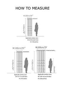 1pc Simple Weeping Willow Printed Window Curtain - Green - View 3