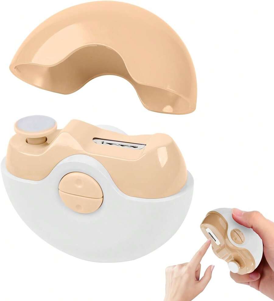 Cortauñas Eléctrico 3 en 1, Pulidor de Uñas Eléctrico, Cortauñas Eléctrico Adecuado para Manos y Pies, Adecuado para Adultos y Ancianos, Cortauñas Automático Recargable por USB (Amarillo) - Amarillo - Ver 1