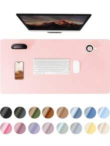 2025 Weihnachtsdekorationen Leder Schreibtischunterlage, Mauspad, Nicht-Computer-Matte für den Schreibtisch, PU-Leder Büroschreibtischunterlage für Zuhause & Büro, Laptop Schreibtischauflage für Tastatur und Maus (Dicke 1mm)