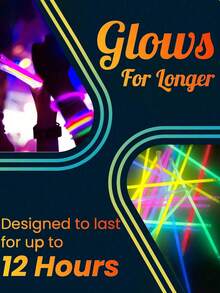 100 Stücke Mehrfarbige Glitzer Stäbe, Partystäbe mit Glitzer, hochwertige Glitzerstäbe, bunte Hochzeitsstäbe, 8-12 Stunden durchgehend leuchtend, geeignet für Empfänge, Konzerte, Bars, Nachtclubs, Lichtpartys