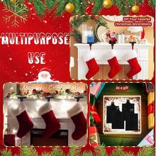 6 Pcs Stocking Holders Metal Stocking Hangers Mantle Hanging Hooks Holiday Xmas Fireplace Stair Indoor Decor Sliver